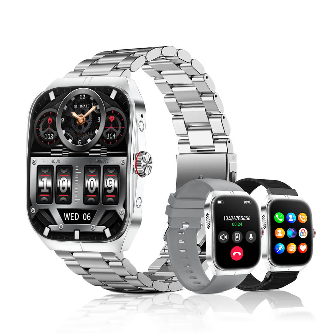 Fitness tracker smartwatch for men, 1.95' AMOLED display, sport smartwatch EM01