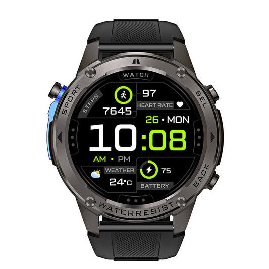 Rugged outdoor smartwatch with GPS, 5ATM waterproof smart watch for swimming, sport smartwatch EM56