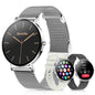 Smartwatch for women, 1.32' AMOLED display, ultra-thin stainless steel smartwatch for fitness EW01